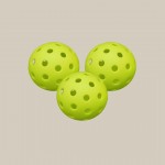 Green Hybrid Pickleballs - Set of 3