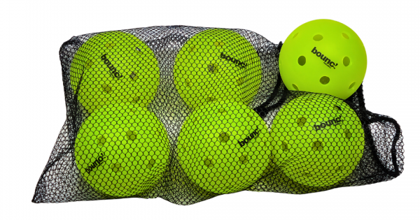 Bounc' 26-Hole Pickleball Ball - Neon Green (Set of 6)
